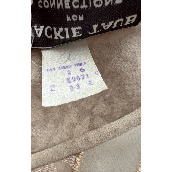 Vintage Jackie Taub Feminine Delicate Chiffon Day Dress Union Made sz 6 - Picture 8 of 8